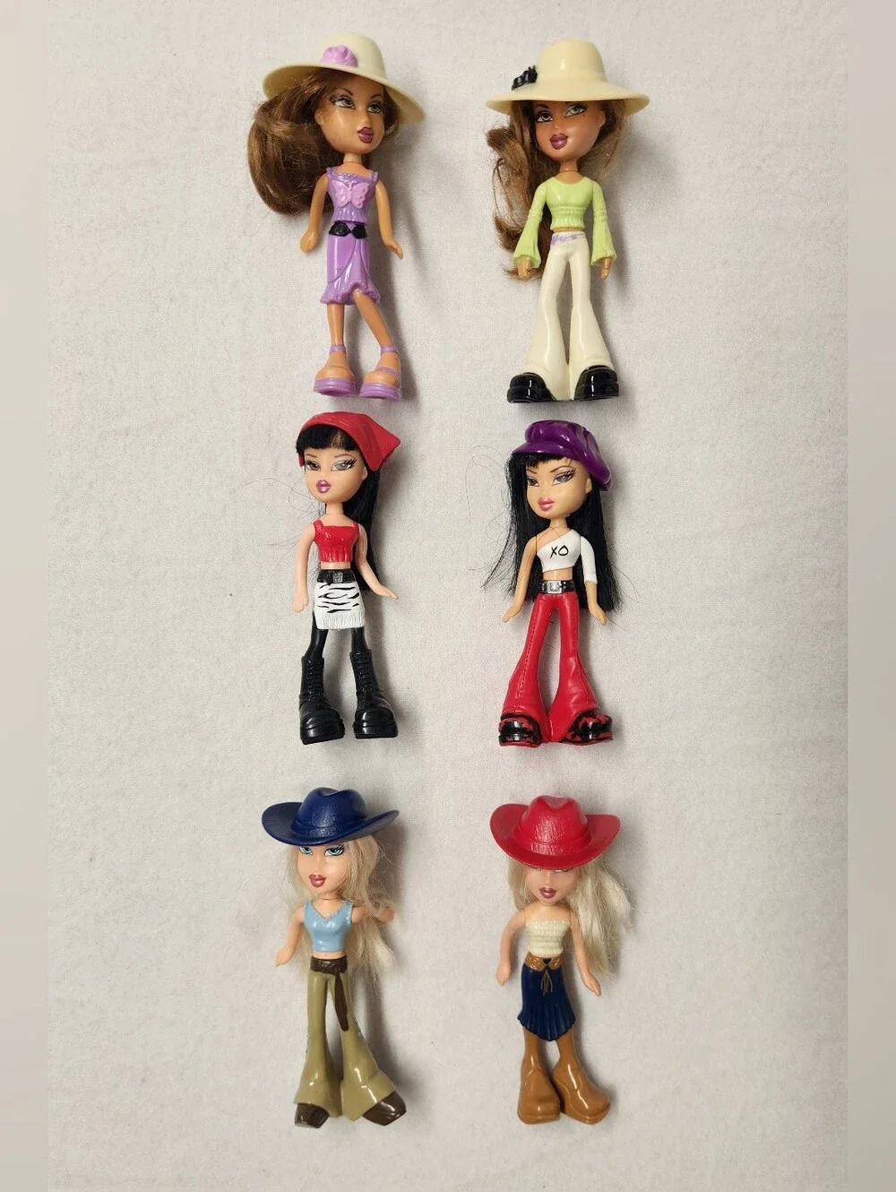 Vintage 2003 Bratz McDonalds Happy Meal Mini Dolls Lot Of 6 Strut It Cowgirl